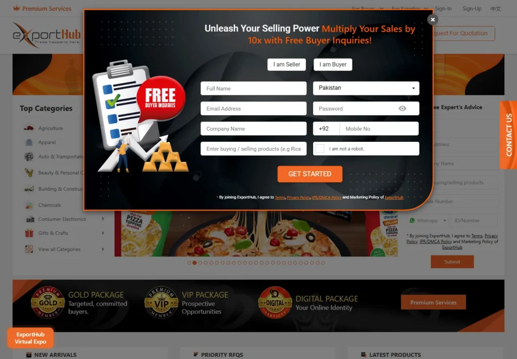 Sales webpage promoting free bonus for restaurant owners.