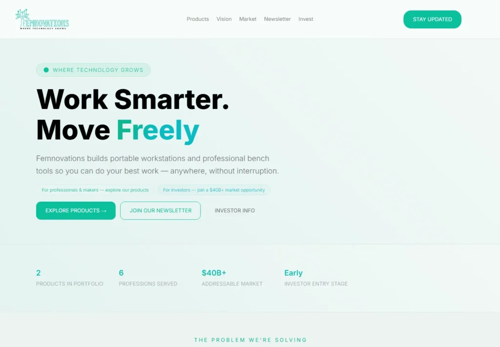Homepage design showcasing a modern, minimalist work management tool.