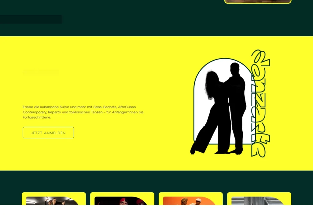 Silhouetted couple standing against a vibrant yellow background