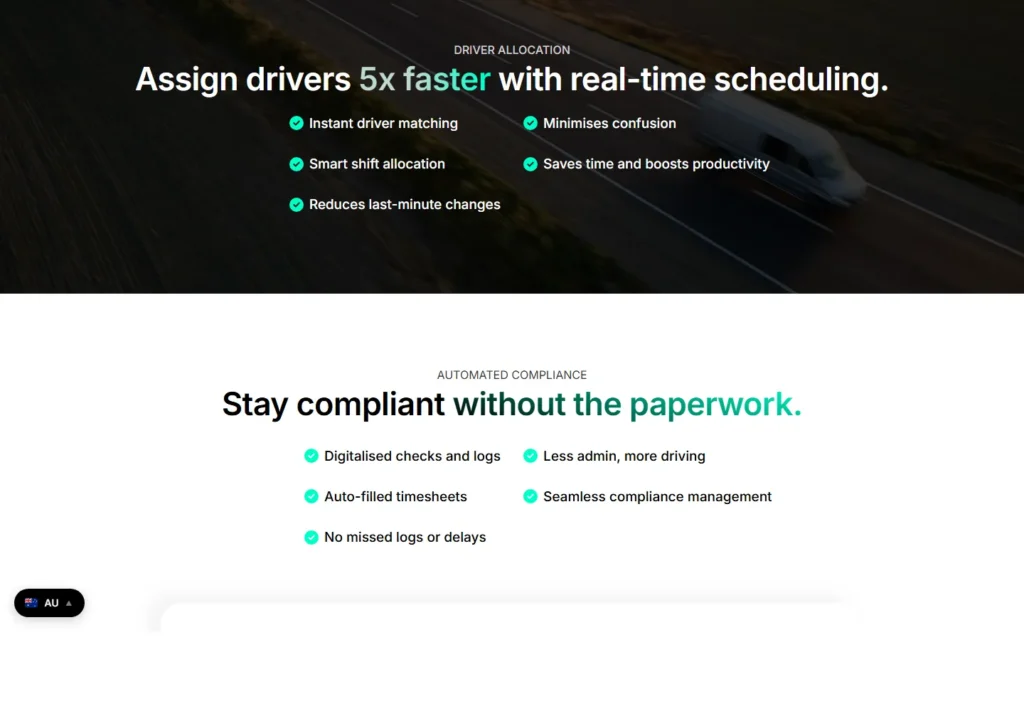 Real-time scheduling software for efficient driver assignment and compliance management